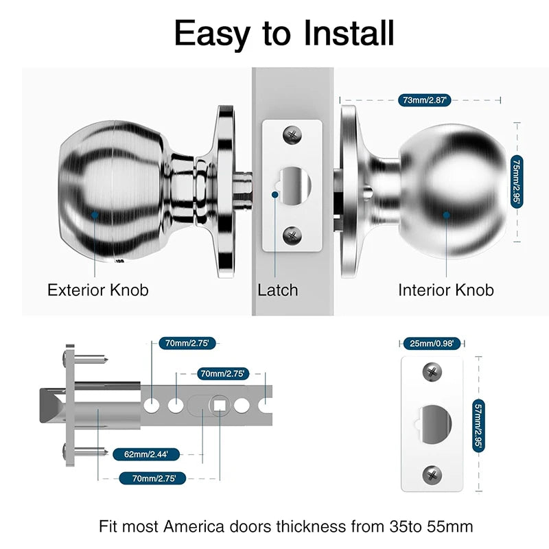 CIEPOJIET Tuya Smart Fingerprint Door Lock – Keyless Bluetooth Entry with Biometric Access & App Control