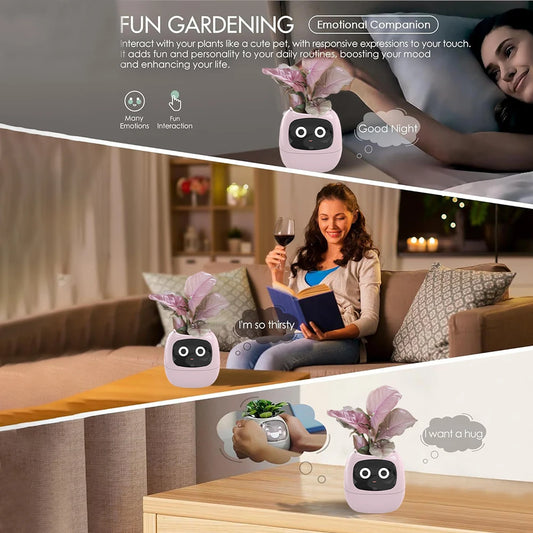 Smart Plant Pot – AI-Driven Interactive Planter with 7 Sensors & App Control