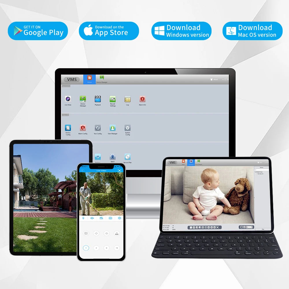 ASECAM 4K 8MP POE Outdoor IP Camera – Audio Recording, Human Detection, H.265, ONVIF Compatible, Metal Housing