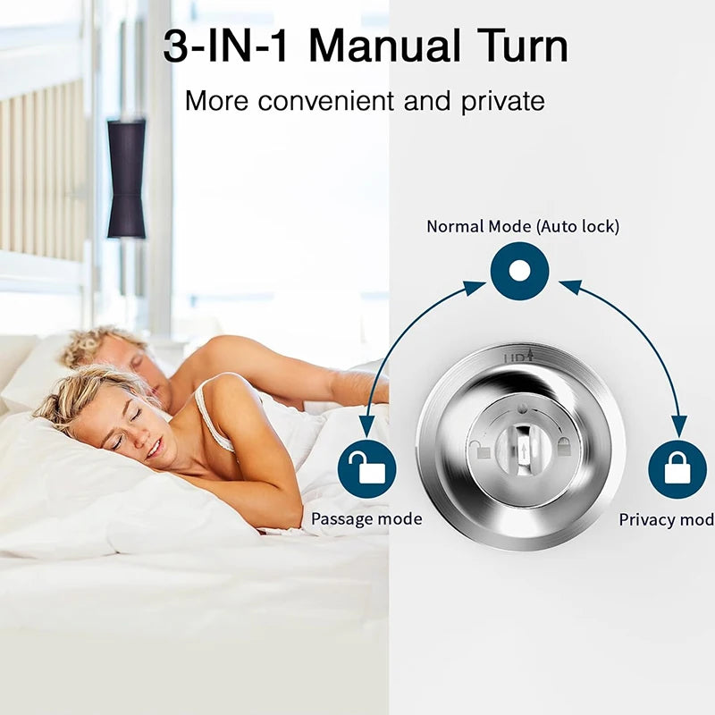 CIEPOJIET Tuya Smart Fingerprint Door Lock – Keyless Bluetooth Entry with Biometric Access & App Control