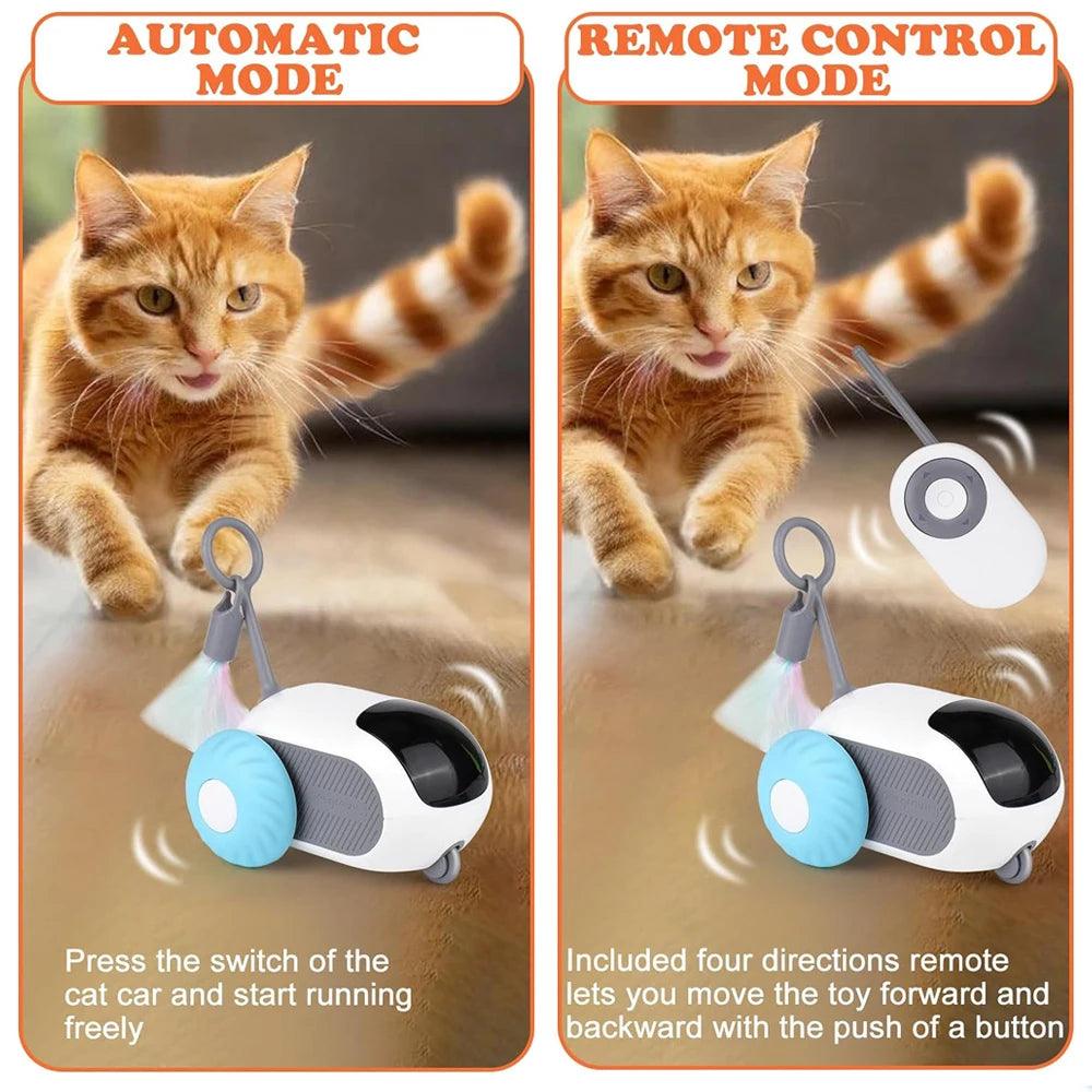 2-Mode Smart Cat Toy – Remote-Controlled Interactive Car for Cats & Dogs