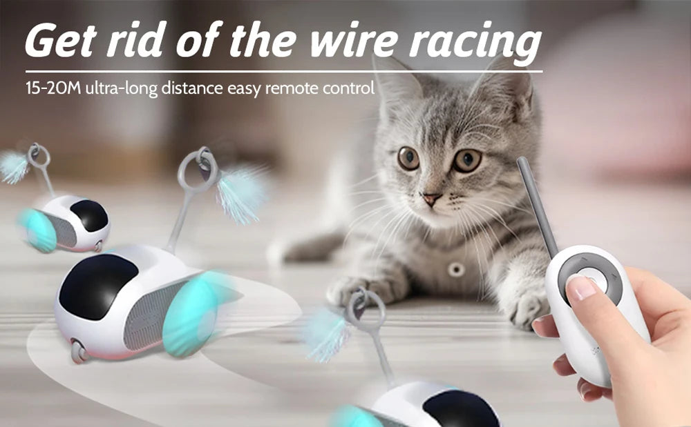 2-Mode Smart Cat Toy – Remote-Controlled Interactive Car for Cats & Dogs