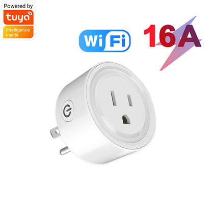 Smart WiFi Plug with Power Monitoring – Tuya Zigbee, Alexa & Google Compatible (US 16A)