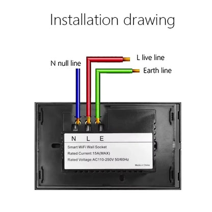 Smart Zigbee Wall Outlet – Power Monitoring, Voice Control with Alexa & Google, Tuya App Ready (US)