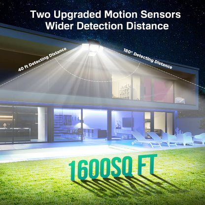 Solar Motion Sensor Lights – 3000LM Ultra-Bright Floodlights for Backyard, Patio & Yard Security