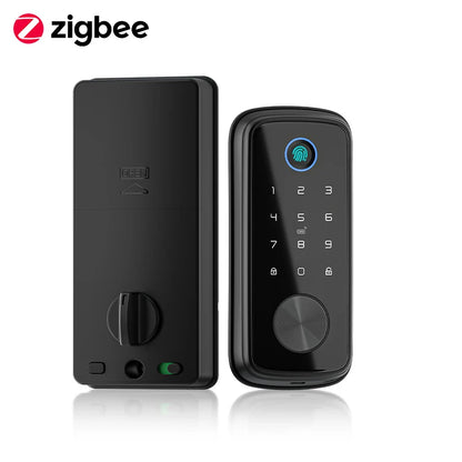 Tuya Zigbee Smart Deadbolt Locks for Front Door Alexa WiFi tuya app Biometric Fingerprint keyless Entry Keypad door lock