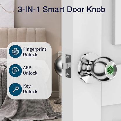 CIEPOJIET Tuya Smart Fingerprint Door Lock – Keyless Bluetooth Entry with Biometric Access & App Control