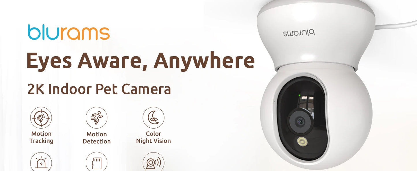 Blurams 2K Indoor Cams (2-Pack) – Smart Home Monitoring with One-Touch Calling