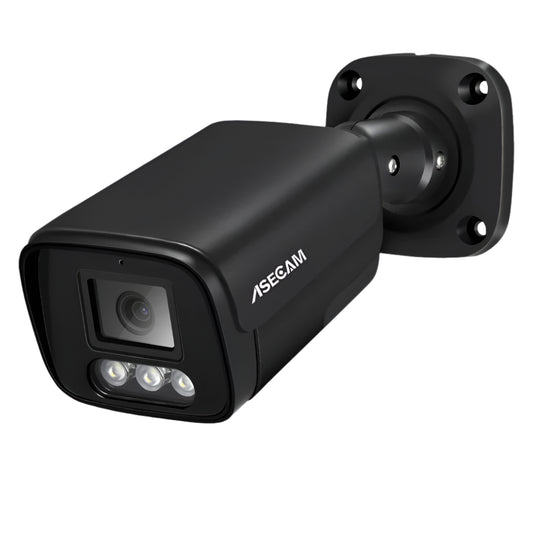 ASECAM 4K 8MP POE Outdoor IP Camera – Audio Recording, Human Detection, H.265, ONVIF Compatible, Metal Housing