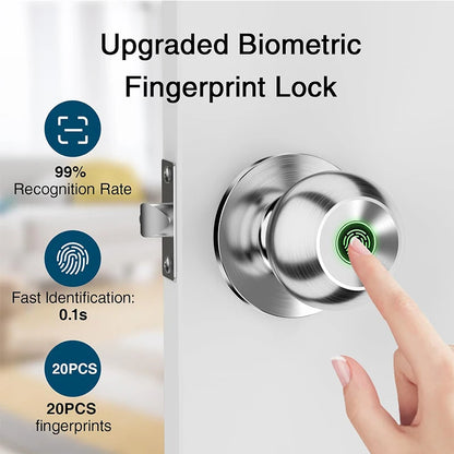 CIEPOJIET Tuya Smart Fingerprint Door Lock – Keyless Bluetooth Entry with Biometric Access & App Control