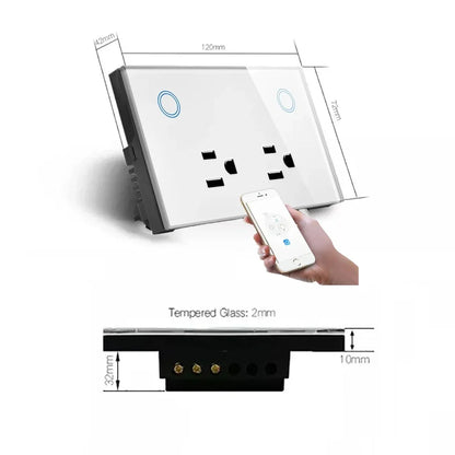 Smart Zigbee Wall Outlet – Power Monitoring, Voice Control with Alexa & Google, Tuya App Ready (US)
